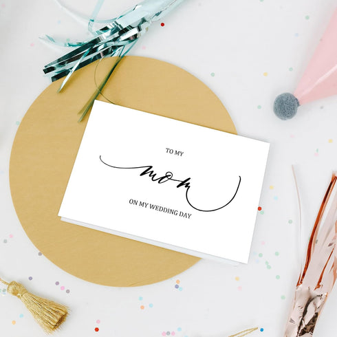 Nchigedy Heartfelt Wedding Day Card for Mom - Thank You Note from Daughter or Son