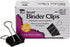 Charles Leonard Small Binder Clips, 3/8" Capacity, Black, 12 Per Box, 48 Boxes