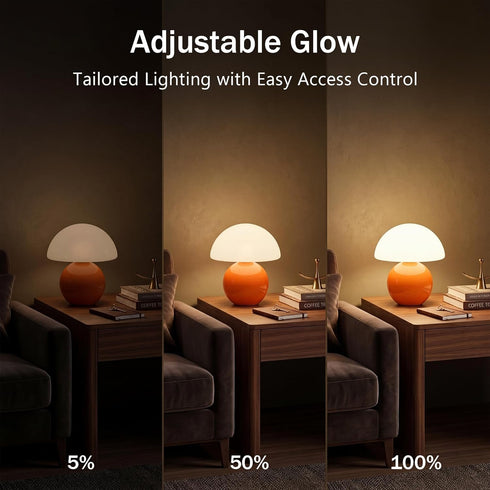 Dawnwake Mushroom Lamp Table Lamp for Bedroom,Desk Bedside Small Lamps for Living Room Night Stands,Mushroom Decor Cute