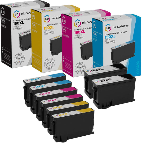 LD Products Compatible Ink Cartridge Replacements for Lexmark 150XL High Yield, 8-Pack