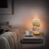 ALAZA Bedside Table Lamp for Bedroom Garden Colorful Floral Nightstand LED Light Lamps with USB Port Linen Fabric Shade