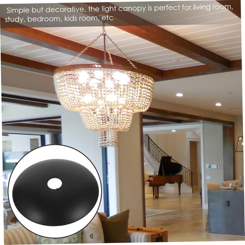 2.36 Inch Pack 6 Holibanna Chandelier Ceiling Canopy Metal Base Plate Vintage Style Pendant Light Cover for Indoor