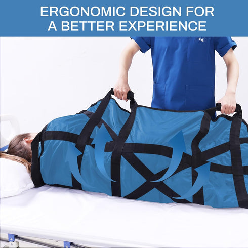 50"x40" Positioning Bed Pad with Reinforced Handles Waterproof Washable Draw Sheets for Hospital Bed Patients Moving