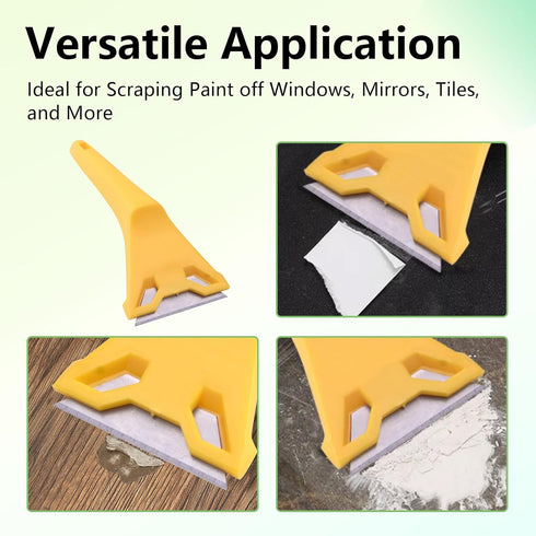 YAFIYGI Glass Scraper Heavy Duty Window Paint Scraper Plastic Razor Blade Scrapers Knife Tool for Stains Paints Putty