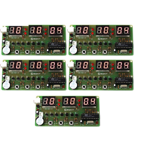 Lufasa 5pcs C51 6-Digital Clock DIY Soldering Kit Electronice Clock Kit Great School