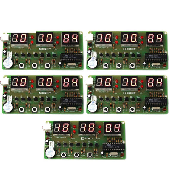 Lufasa 5pcs C51 6-Digital Clock DIY Soldering Kit Electronice Clock Kit Great School