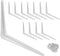 Wideskall Metal 10" x 12" inch Wall Corner Angle Shelving Shelf Brackets, White,