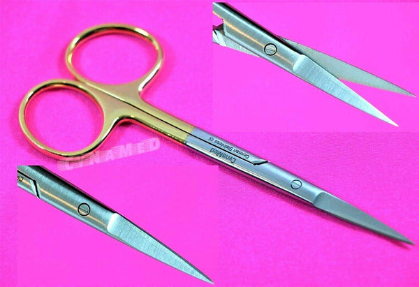 Premium German Iris Supercut Micro Dissecting Scissors, Curved 4.5" with Tungsten Carbide Inserts