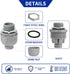Yariwiz 10 Pack Liquid Tight Conduit Coupling - 1 Inch Plastic