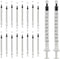 20 Pack 1ml/cc Syringe for Liquid with Caps - Individually Sterile Sealed Liquid Measuring Syringe Tools