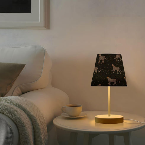 Kcldeci Bedside Table Lamp for Bedroom Small Leopard Farmhouse Lamps for Living Room Night Light for End Table Entryway