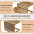 Synthetic Rattan Toilet Paper Holder with Shelf Fits Mega Rolls, Boho Bathroom Decor Roll Holder for RV, Washroom