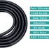 Silicone Tubing, 3/8” ID × 1/2” OD, 16FT Black Flexible Food Grade Hose for Home Brewing and Hydroponics