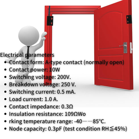 Magnetic reed switch proximity switch, dry reed tube magnetic switch for industrial equipment, long life and high sensitivity magnetic door switch normally open 12V-250V1A10W
