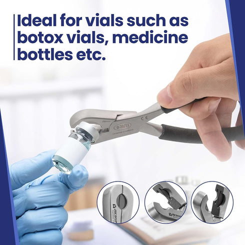 (13mm 20mm) MEDSPO Dual Action Vial Opener and Vial Decapper | Durable Ergonomic Vial Cap Remover | Easy to Use Vial