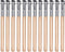 Chinco 12 Pieces Wooden Pencil Extenders, Art Pencil Lengthener with Aluminum Handle for School Office Supplies