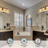 TORCHSTAR Dimmable Half Chrome Light Bulb, 7W (75W Eqv.), E26 Gold Dipped Bulb, Anti Glare LED for Bathroom, 3000K,