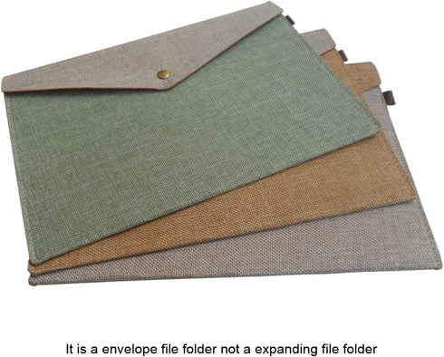 Durable A4 File Folder Document Holder - Portfolio Envelope Case with Snap Closure, Set of 2