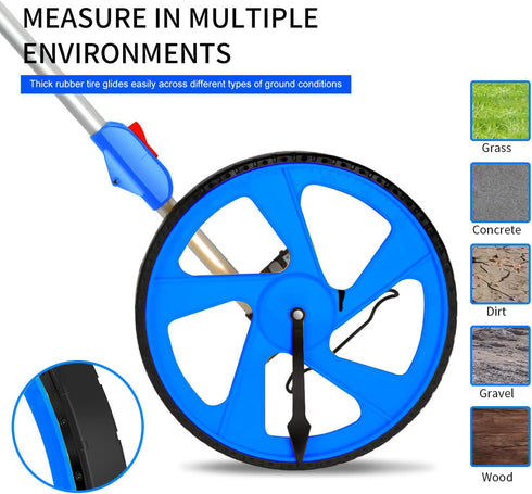 Zozen Measuring Wheel, Collapsible Wheel Measuring Tool with Backpack, Up to 10,000Ft, 12’’ Diameter Wheel