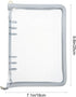 STOBOK A6 Binder Cover, 6-Ring Clear Transparent PVC Notebook Folder with Zipper Closure, Loose Leaf Protector
