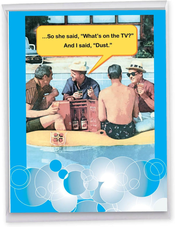 NobleWorks Big Funny Father's Day Greeting Card, 8.5 x 11 Inch, Jumbo Humor Notecard for Dads