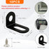 Generic 10PCS 1.2"x0.7"x0.7" Adjustable Slotted L Brackets, Black Corner Braces, Metal Right Angle Bracket for Shelves