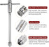 T-Handle Ratchet Tap Wrench + Metric Tap Set, 7pcs M3 M4 M5 M6 M8 M10 M12 Thread Taps