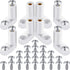 Mudder 50 PCB Board Mounting Feet, L Shape Insulated PCB Spacer with Screws for Arcade Gaming Board
