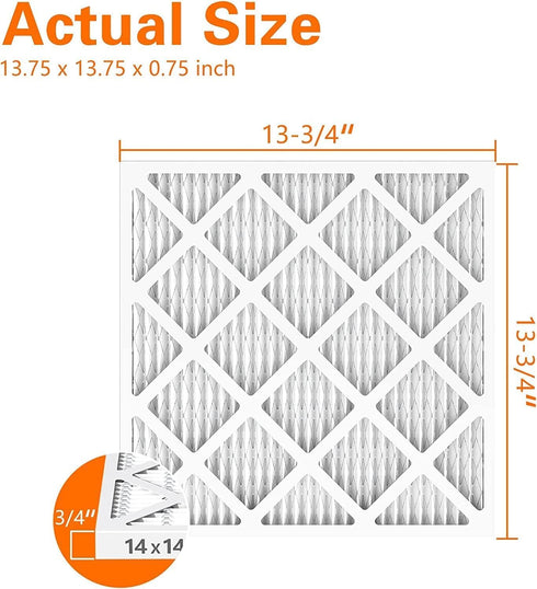 10x10x1 Furnace Air Filters MERV 11, Jaseng 4 Pack AC Filter MPR 1000 & FPR 7 Replacement (Exact Size: 9 3/4"x9