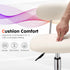 FNZIR Square Rolling Stool with Backrest Height Adjustable Chair Swivel Drafting Chair Stool Chair with Wheels Stable