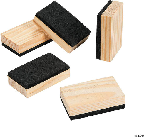 Fun Express Mini Dry Erase Erasers, 12 Pieces, Classroom Teacher Supplies for Learning Activities