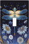 haigof Beautiful Dragonfly Light Switch Cover Wall Plate 1 Gang Single Plates Print