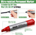 Cholemy 40 Pcs Jumbo Permanent Markers, Bulk Large Chisel Tip Quick Drying Permanent Markers for Office Teacher Supplies
