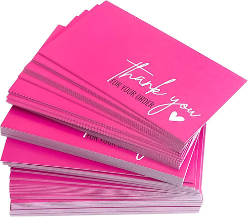RXBC2011 Package Pack 100 000-CARD-261-RED Thank you for your order card Thank you cards Insert for online business