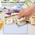Rainmae 50 Pack Hard Plastic Clear Money Holder - 6.8" x 2.9" PVC Transparent Bill Money Top-Load Sleeves Display