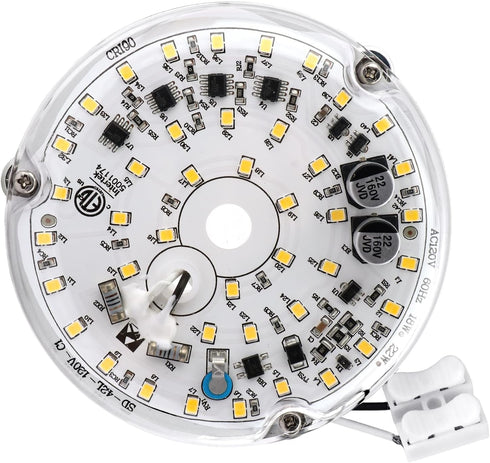 Frandilo 4inch 6000K, 18W Dimmable 120V 1800LM 1) Ceiling Fan LED Light Replacement LED Retrofit Kit Ceiling Fan Light
