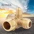 Air Compressor Check Valve, 90 Degree Male Thread 3 Port Brass Tube Connector Replacement for Central Pneumatic