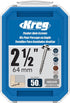 Kreg SML-C250-50 Zinc Pocket-Hole Screws, 2 1/2 Inch, 8 Coarse Thread, Maxi-Loc Head (50 Count)