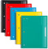 Mead Spiral Notebooks, 5 Pack, 1-Subject, Wide Ruled, 100 Sheets, Plastic Cover, 8" x 10-1/2", Assorted Colors