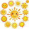gisgfim 120 Pcs Sun Cutouts 12 Designs Bulletin Board Decorations for Happy Sunshine Spring Summer Party Supplies