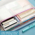 M&G 20 Pack A4 Mesh Zipper Pouch Bags, Waterproof Document Storage with Label Pocket, Macaroon Colors