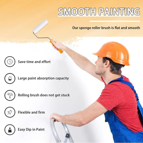 20 Pieces Microfiber Paint Roller Covers, 6 Inch Washable Covers for Roller Frame, House Painting Supplies