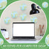 Crtiin 12 Pads Earth Sticky Notes, Globe Planet Notepads, Round Self Stick Memo Pads for School and Office