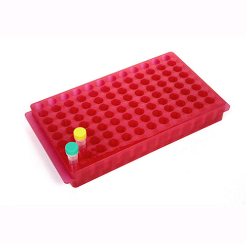 Tube Rack Double Panel, 96-Well Polypropylene PCR Centrifuge Tube Holder for Microcentrifuge Tubes, 3Pcs