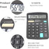 BESTWYA 12-Digit Dual Power Handheld Desktop Calculator, Large LCD Display, Pack of 10 (Black)