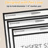 LOPYXBR 20 8.5x11 Inch 3-Rings 8.5x11 PCS Horizontal Job Ticket Holders Dry Erase Pockets Reusable Sleeves Black Work