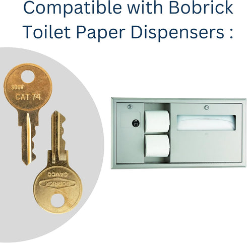 Robby's Cloud 74 330-43 74 (1 Pack) Dispenser Key Replacement for Bobrick CAT - Used for Toilet and Paper Towel