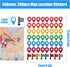 Shimmeroo 280Pcs Map Location Position Stickers, Self Adhesive Map Markers Indicator Labels Colorful