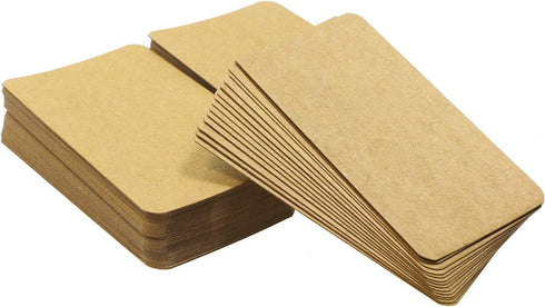 Tupalizy Small Blank Brown Paper Message Note Business Cards, Mini Greeting Place Name Flash Cards, 100PCS
