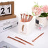 Chinco 12 Pieces Heart Shaped Pens, Black Ink Retractable Metal Decorative Cute Pens for Women, Birthday Gifts (Rose